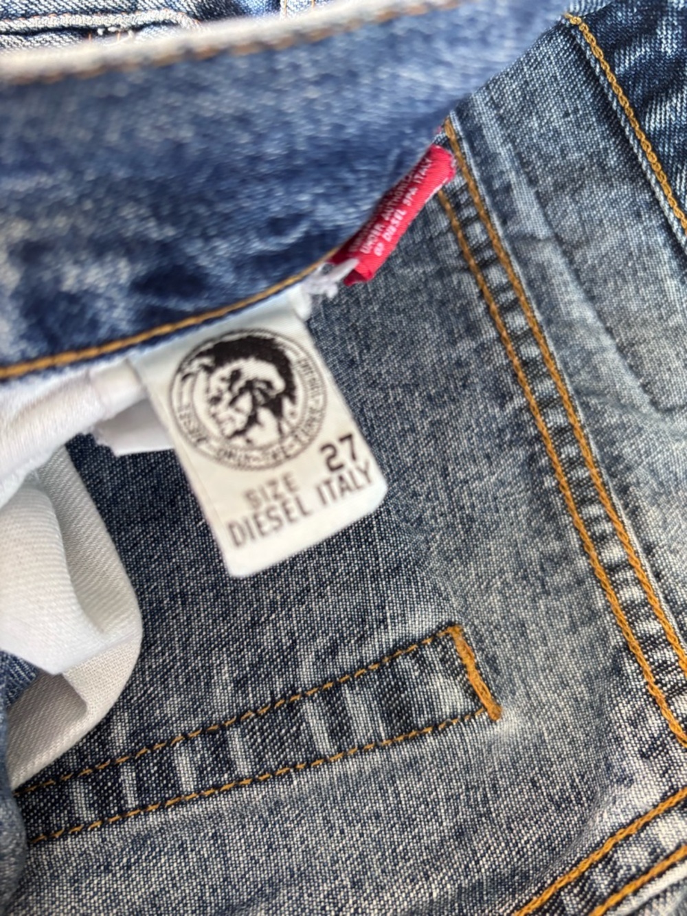 Y2K Vintage Diesel Medium Blue Flare Wide-Leg Jeans Size 27 - Picture 7 of 9